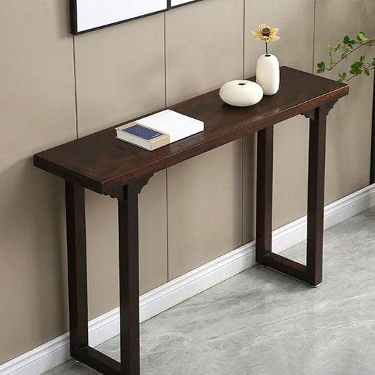 12 inch Wide Accent Table Mid-Century Modern Rectangle Wood Console Table for Hall Clearhalo 'Console Tables' 'console_tables' 'Entry & Mudroom Furniture' 'furn' 'furn_console_tables' 'Furniture' 1200x1200_44b00cd0-096e-451f-95aa-d8ec99bb2d0a