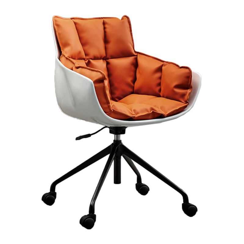 Sedia da ufficio imbottita in cotone a metà schiena.