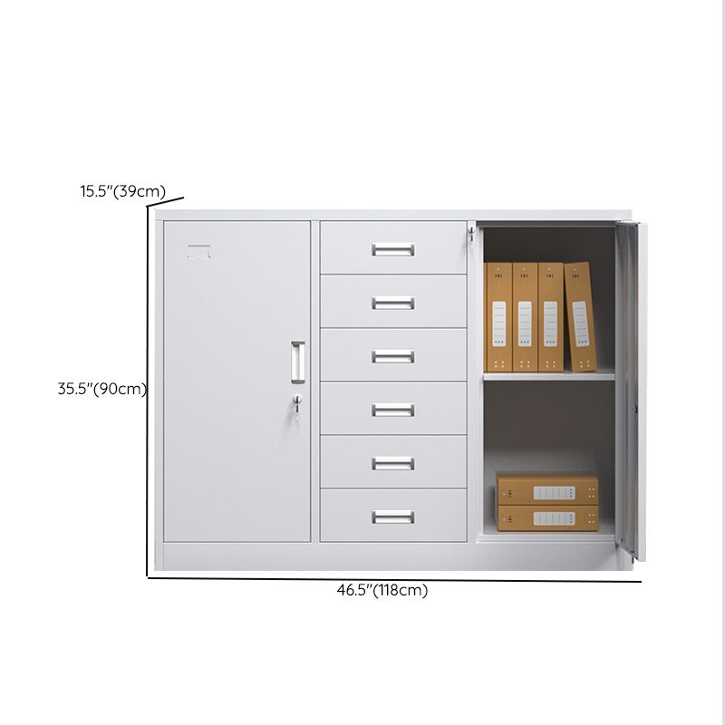 Modern File Cabinet Steel Locking Drawers and Storage Shelves Filing Cabinet Clearhalo 'Filing Cabinets' 'filling_cabinets' 'furn' 'furn_filling_cabinets' 'Furniture' 'Office Furniture' 1200x1200_44b12a40-8b73-403d-b845-9c278992aac8