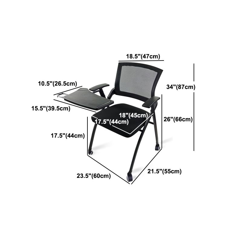 Mesh Mid Back Conference Chair Modern Style Fixed Arms Office Chair Clearhalo 'furn' 'furn_office_chair' 'Furniture' 'Office Chairs' 'Office Furniture' 'office_chair' 1200x1200_44b14dc6-f460-4dde-8c50-e8d819e44d45