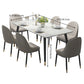 Modern Sintered Stone Table Set of 5/7 with Rectangle White Table Dining Set with PU Leather Chairs Clearhalo 'Dining Room Sets' 'Dining Tables & Seating' 'dining_room_set' 'furn' 'furn_dining_room_set' 'Furniture' 'furniture_dining_room_set' 'Kitchen & Dining Furniture' 'kitchen&dining_furn' 'kitchen' 1200x1200_44b1967c-6f6d-457d-b450-31fb060b5b82