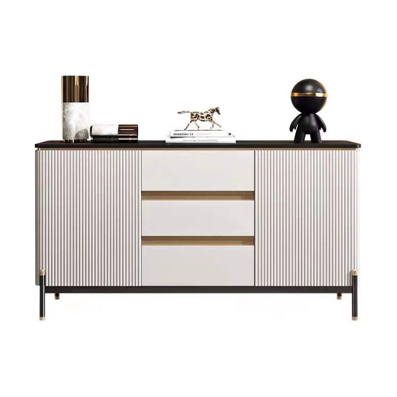 Porte e 3 cassette credenza in pietra in pietra glam sideboard per cucina
