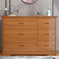 Mid-Century Chest Modern Solid Wood 6 - Drawer Standard Accent Chest Clearhalo 'Cabinets & Chests' 'cabinets_chests' 'furn' 'furn_cabinets_chests' 'Furniture' 'Living Room Furniture' 1200x1200_44b6cf48-cb7b-4151-962e-366dcd00a419