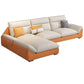 Sofa en coupe orange 35.43 "Sofa modulaire en faux cuir de haut avec coussins amovibles