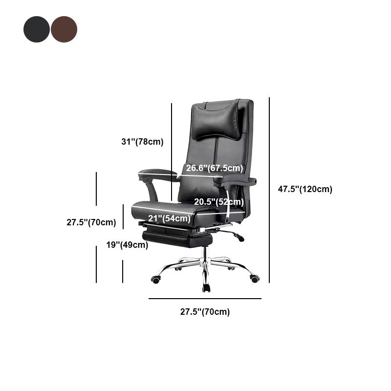 Contemporary Office Chair Tilt Mechanism Footrest Pillow Included Executive Chair Clearhalo 'furn' 'furn_office_chair' 'Furniture' 'Office Chairs' 'Office Furniture' 'office_chair' 1200x1200_44bb6602-fe65-43fd-92b0-ace53e4e85f4