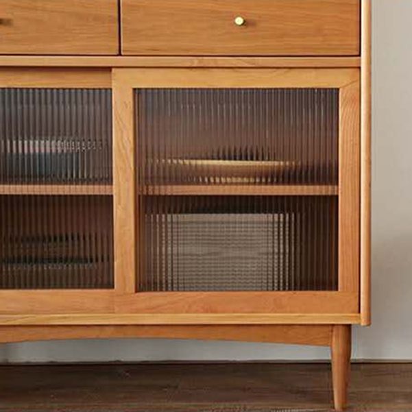 Glam -stijl kast dennen 2 lade 4 deuren keuken dressing voor eetkamer