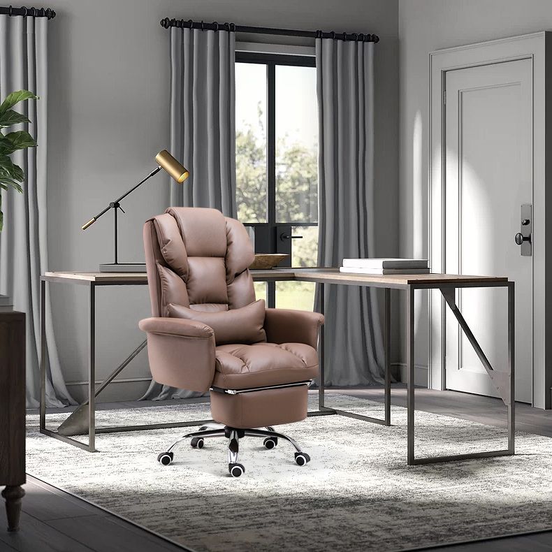 High Back Office Chair Faux Leather Upholstered Managers Chair Clearhalo 'furn' 'furn_office_chair' 'Furniture' 'Office Chairs' 'Office Furniture' 'office_chair' 1200x1200_44be6ae4-9bff-4033-aa3c-fb8ece991b2d
