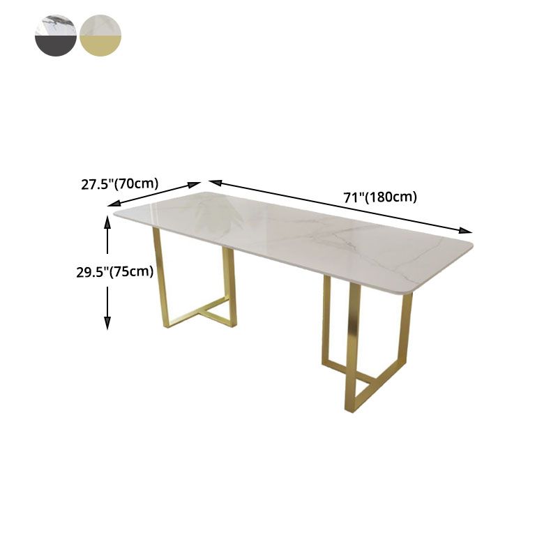 インダストリアルスタイルホームオフィスデスク長方形のそりベースライティングデスク