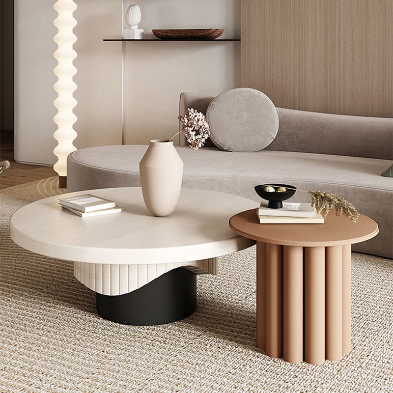 Tavolino da tavolino in legno rotondo scandinavo Tavolo da cocktail