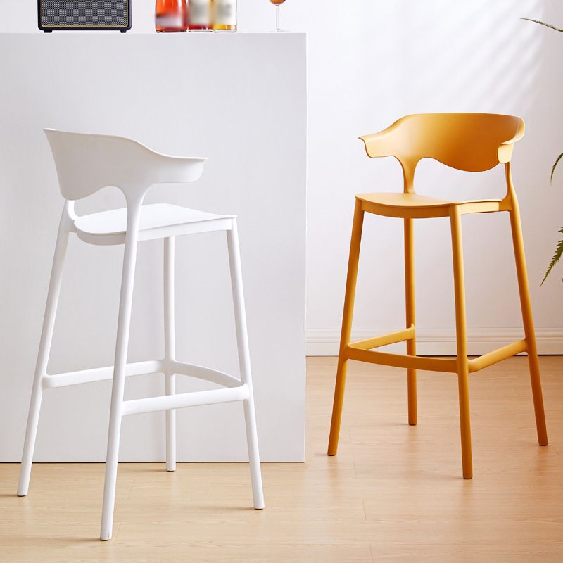 Plastic Contemporary Kitchen Dining Room Arm Stool Low Back Bar Stool Clearhalo 'Bar Furniture' 'Bar Stools' 'bar_stools' 'Furniture' 'furniture_bar_stools' 'Kitchen & Dining Furniture' 1200x1200_44bf306f-3772-4ddc-8754-c22eee9e1810