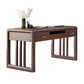 Bureau de bureau en bois de style contemporain Bureau de tâche brun rectangulaire avec 2 tiroirs
