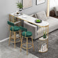 Luxurious Bar Table 42-inch Height White Stone Top and Iron Base Bistro Table Clearhalo 'Bar Furniture' 'Bar Tables' 'bar_tables' 'furn' 'furn_bar_tables' 'Furniture' 'furniture_bar_tables' 'Kitchen & Dining Furniture' 1200x1200_44c176e2-d7d0-4557-8a96-23f4e562efd5
