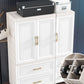 Contemporary White Storage Cabinet Bedroom Plastic Cabinet with Drawers Clearhalo 'Armoires & Wardrobes' 'armoires_wardrobes' 'Bedroom Furniture' 'furn' 'furn_armoires_wardrobes' 'Furniture' 1200x1200_44c4a089-dcfe-4c8a-b67b-7191d21f4a19