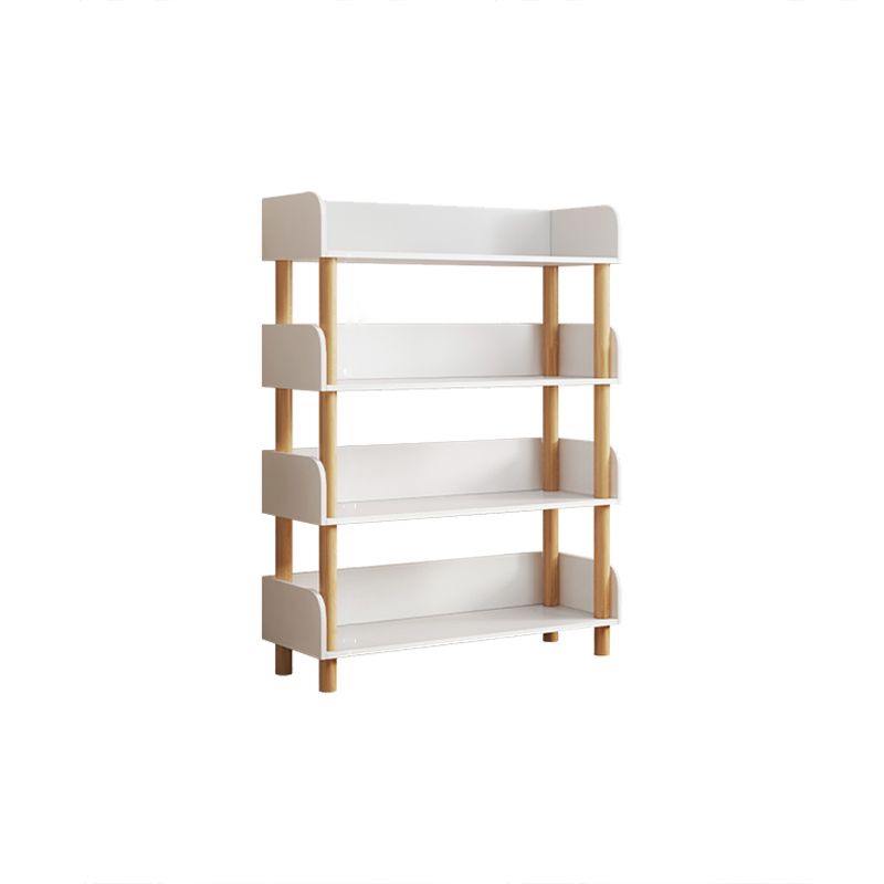 Moderne stijl boekenplank open rug verticaal ontworpen houten boekenkast