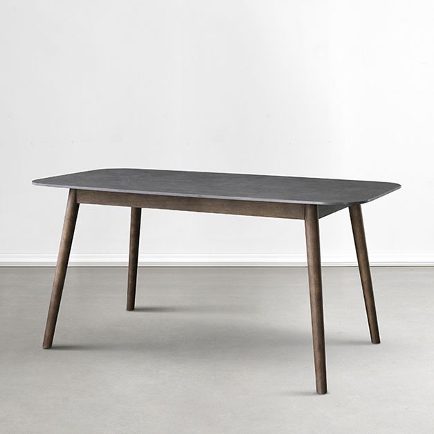 Mesa de comedor moderna de mediados de siglo Mesa de comedor de piedra sinterizada con 4 patas