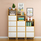 9.4 "W moderne houten boekenplank gesloten achterste plank boekenkast met deuren