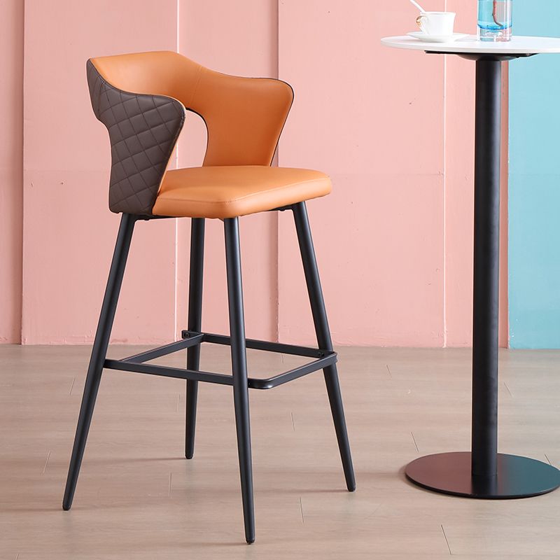 Modern Style Bar Stool Leather Counter Stool for Dining Room