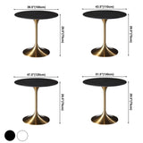 Round Two-Color Dining Table Sintered Stone Table Luxury with Tulip Base Clearhalo ' dining_table' 'Dining Tables & Seating' 'Dining Tables' 'furn' 'furn_dining_table' 'Furniture' 'furniture_dining_table' 'Kitchen & Dining Furniture' 'kitchen&dining_furn' 'kitchen' 'kitchen_dining_table' 1200x1200_44c69e95-c4eb-4707-8a57-8f77b7605d8b