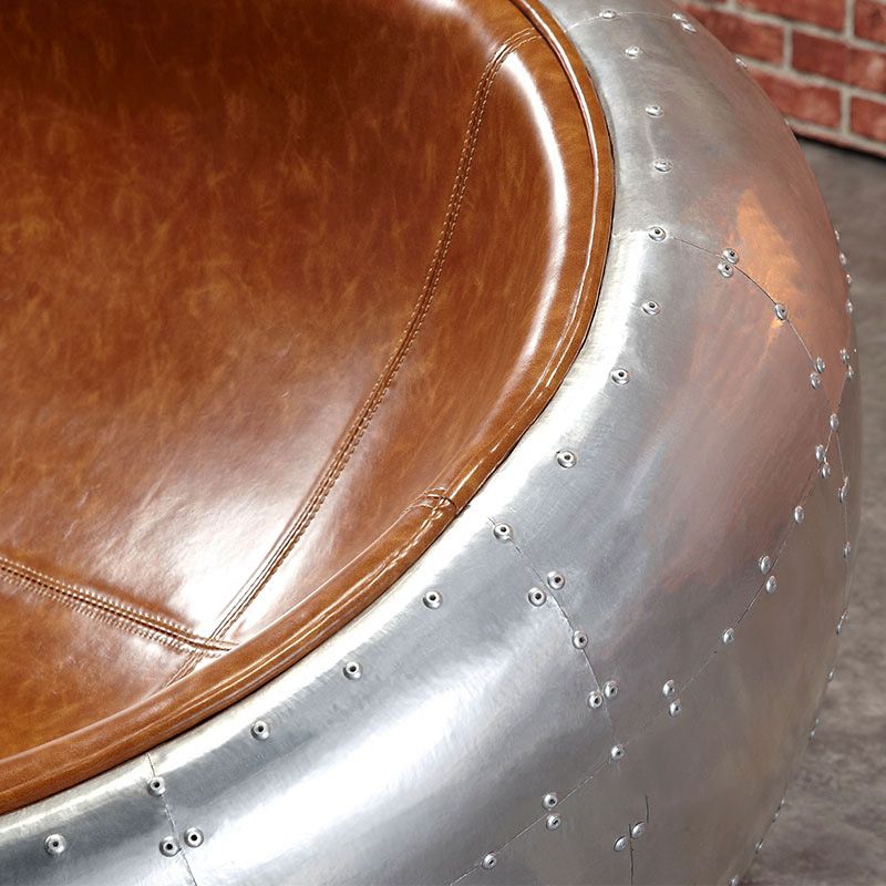 Estilo contemporáneo Sofá de cuero genuino asientos en marrón