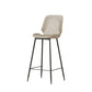 Contemporary Leather Counter Stool Armless Stool with Metal Legs