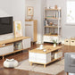 Estantería de madera abierta estantería multicapa de casa minimalista moderna