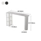 Contemporary Bar Dining Table with Shelves Indoor Bar Height Table Iron Base Clearhalo 'Bar Furniture' 'Bar Tables' 'bar_tables' 'furn' 'furn_bar_tables' 'Furniture' 'furniture_bar_tables' 'Kitchen & Dining Furniture' 'kitchen&dining_furn' 'kitchen' 1200x1200_44cd2090-638e-4e2b-9045-acbc363ca1d5