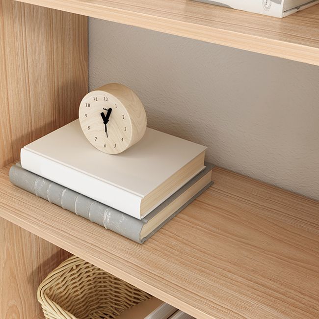 Open Back Bookcase Contemporary Engineer Wood Bookshelf for Home Office