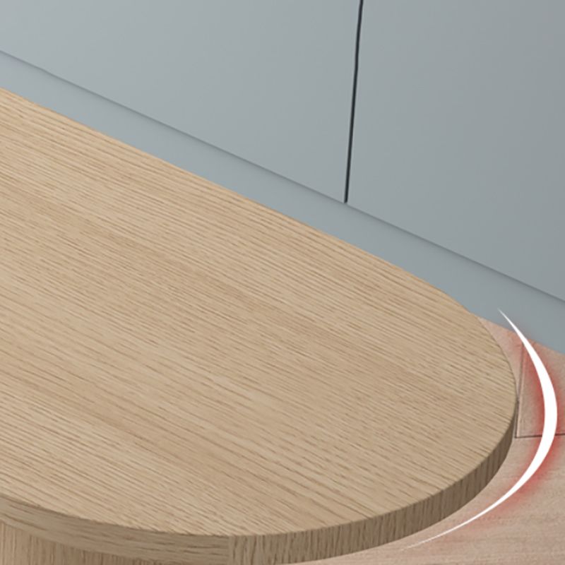 Pine Wood Bar Dining Table Modern Oval Bar Table with Double Pedestal for Dining Room Clearhalo 'Bar Furniture' 'Bar Tables' 'bar_tables' 'furn' 'furn_bar_tables' 'Furniture' 'furniture_bar_tables' 'Kitchen & Dining Furniture' 1200x1200_44cfe100-0b1b-4bae-a18c-4300dbbcc666