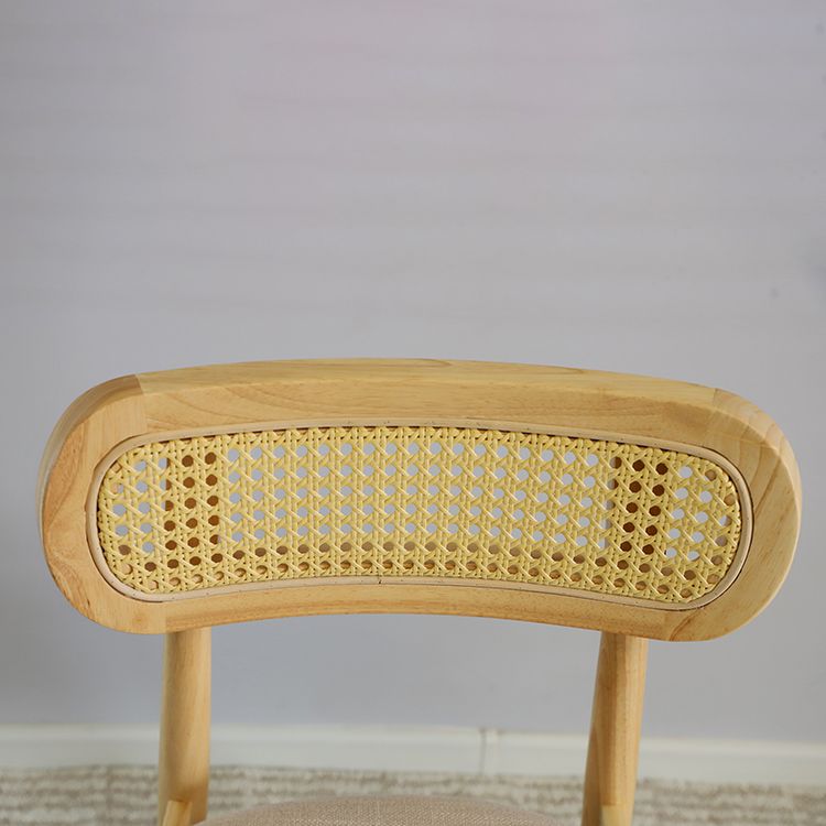 Upholstered Armless Dining Chairs Rattan Side Chairs with Wood Legs (Set of 2) Clearhalo ' kitchen&dining_furn' 'Dining Chairs' 'Dining Tables & Seating' 'dining_chair' 'furn' 'furn_dining_chair' 'Furniture' 'furniture_dining_chair' 'Kitchen & Dining Furniture' 'kitchen' 1200x1200_44d06ade-7a89-4ebb-a4fa-967518f46155