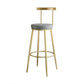 Glam Low Back Bar and Counter Stool Round Stool with 4 Gold Legs Clearhalo 'Bar Furniture' 'Bar Stools' 'bar_stools' 'furniture_bar_stools' 'Kitchen & Dining Furniture' 'kitchen&dining_furn' 'kitchen' 'kitchen_furn' Furniture' 1200x1200_44d13d9d-a6bf-41a6-9d37-374f8de3d16a