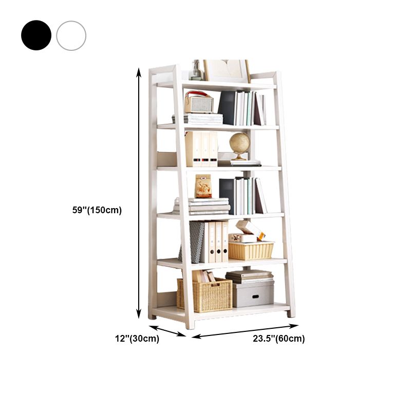 Modern Style Bookshelf Metal Frame and Wood Shelf Bookcase for Office