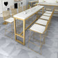 Glam Rectangle Wood Counter Table 1/6/11 Pieces Bar Table Set for Cafe Clearhalo 'Bar Furniture' 'furn' 'furn_home_bar_bar_sets' 'Furniture' 'Home Bars & Bar Sets' 'home_bar_bar_sets' 'Kitchen & Dining Furniture' 1200x1200_44d1a339-3aa5-4ee3-9bfc-0cbae157af5b