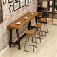Juego de mesa de pub rectangular moderno, mesa de mostrador de madera de 1/2/4/7 piezas para comedor