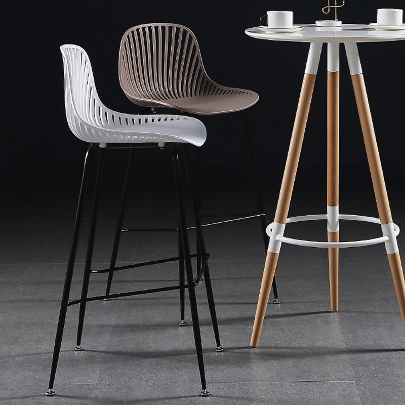 41" Height Backrest Armless Counter Stool Modern Iron Bar Stool with Plastic Cushion Clearhalo 'Bar Furniture' 'Bar Stools' 'bar_stools' 'furn' 'furn_bar_stools' 'Furniture' 'Kitchen & Dining Furniture' 1200x1200_44d3fd27-8817-4437-a9fb-50336478cde4