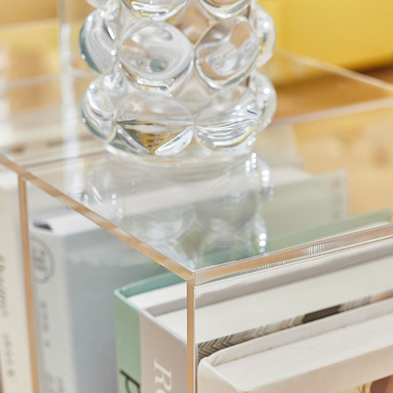 Contemporary Antique Finish Shelf Bookcase Geometric Bookshelf Clearhalo 'Bookcases' 'furn' 'furn_bookcases' 'Furniture' 'Office Furniture' 1200x1200_44d468c9-d343-41b2-a639-5b7bcf342d89