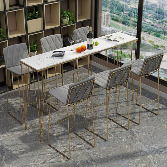 Tavolo da altezza della barra rettangolare tavolo da pub in falda in falda in falda per interno