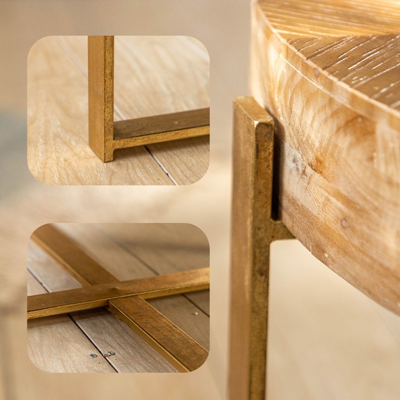 Distressed Wood Round Coffee Table French Country Style 1 Single Cocktail Table