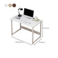 Bureau d'écriture rectangulaire en bois bureau de bureau avec des jambes en métal