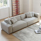 37" Wide Contemporary Sofa Leather Square Arm Standard Seating