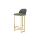 Glam Backrest Counter Stool Iron Kitchen Bar Stool with Leather Cushion and Pedal Clearhalo 'Bar Furniture' 'Bar Stools' 'bar_stools' 'furn' 'furn_bar_stools' 'Furniture' 'Kitchen & Dining Furniture' 1200x1200_44d65cd6-5dc3-4229-acae-38e5d3d7d8b8