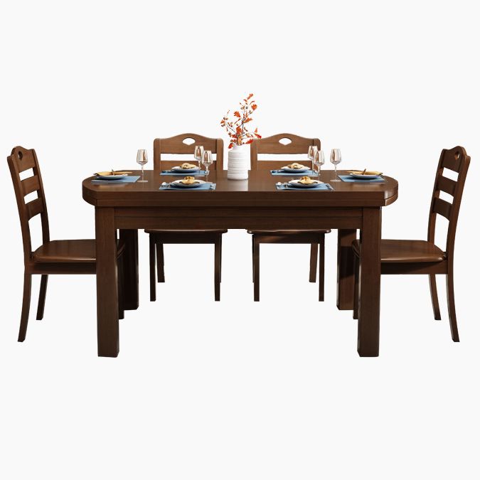 54.3''L Modern Solid Wood Table Round Extendable Dining Table with 4 Legs Base Clearhalo ' dining_table' 'Dining Tables & Seating' 'Dining Tables' 'furn' 'furn_dining_table' 'Furniture' 'furniture_dining_table' 'Kitchen & Dining Furniture' 'kitchen&dining_furn' 'kitchen' 'kitchen_dining_table' 1200x1200_44d6d28b-015d-4960-bad6-6976d7797aba