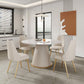 Glam Stone Dining Table Round Iron Table with Pedestal Casual Base Clearhalo 'Dining Tables & Seating' 'Dining Tables' 'dining_table' 'furn' 'furn_dining_table' 'Furniture' 'furniture_dining_table' 'Kitchen & Dining Furniture' 'kitchen' 'kitchen_dining_table' 1200x1200_44d6d625-d478-4429-af6e-dbcf35c13483