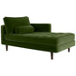 Contemporary Upholstered Chaise Lounge Square Arms Chaise in Green/Blue Clearhalo 'Chairs & Seating' 'Chaise Lounge' 'chaise_lounge' 'furn' 'furn_chaise_lounge' 'Furniture' 'Living Room Furniture' 1200x1200_44d86bf4-f700-4ae1-babd-0ba569e01cf7