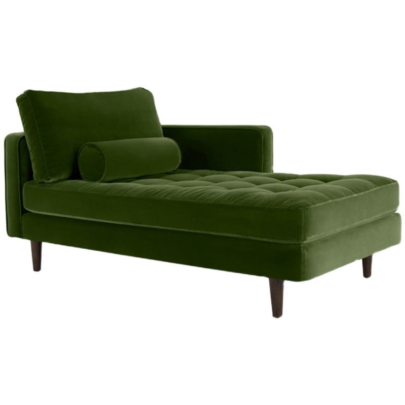 Contemporary Upholstered Chaise Lounge Square Arms Chaise in Green/Blue Clearhalo 'Chairs & Seating' 'Chaise Lounge' 'chaise_lounge' 'furn' 'furn_chaise_lounge' 'Furniture' 'Living Room Furniture' 1200x1200_44d86bf4-f700-4ae1-babd-0ba569e01cf7