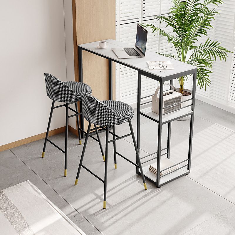 Modern Style Rectangle Sintered Stone Table Bar Counter Table for Home Clearhalo 'Bar Furniture' 'Bar Tables' 'bar_tables' 'furn' 'furn_bar_tables' 'Furniture' 'furniture_bar_tables' 'Kitchen & Dining Furniture' 1200x1200_44dacf19-7f7a-489e-93bc-6af6d22b968c