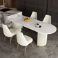 Minimalist White Irregular Dining Table Sintered Stone Standard Dining Table for Kitchen Clearhalo ' dining_table' 'Dining Tables & Seating' 'Dining Tables' 'furn' 'furn_dining_table' 'Furniture' 'furniture_dining_table' 'Kitchen & Dining Furniture' 'kitchen&dining_furn' 'kitchen' 'kitchen_dining_table' 1200x1200_44dc5f7a-283e-426a-a3e1-082927cc3081