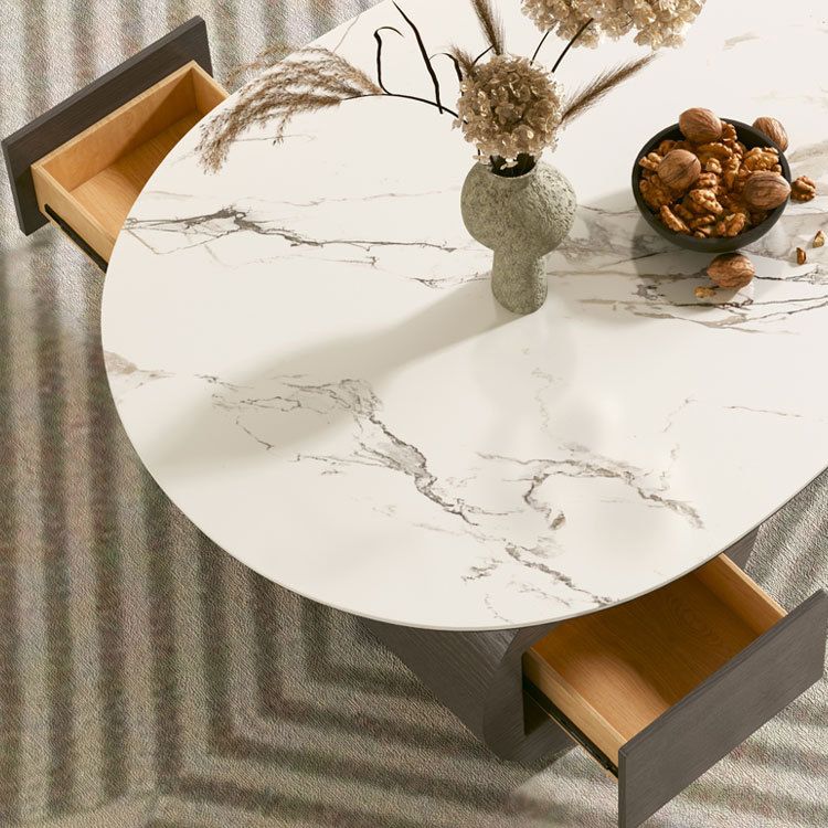 Modern Abstract Base Coffee Table Slate Free Form Coffee Cocktail Table with drawers Clearhalo 'Coffee & Accent Tables' 'Coffee Tables' 'coffee_tables' 'furn' 'furn_coffee_tables' 'Furniture' 'Living Room Furniture' 1200x1200_44ddff40-ed17-4110-b3f6-55e3b5dd7fcd