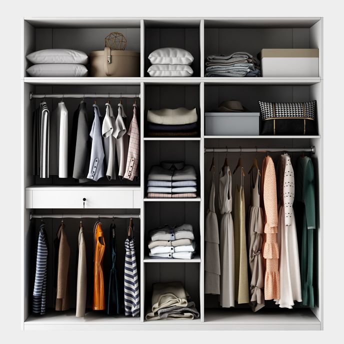 Witte kleur houten garderobe eigentijdse stijl garderobe kast met lade