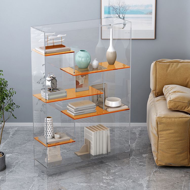 Contemporary Closed Back Standard Bookshelf Acrylic Bookcase Clearhalo 'Bookcases' 'furn' 'furn_bookcases' 'Furniture' 'Office Furniture' 1200x1200_44e006a0-9ff6-43af-b452-6d3b7983a068