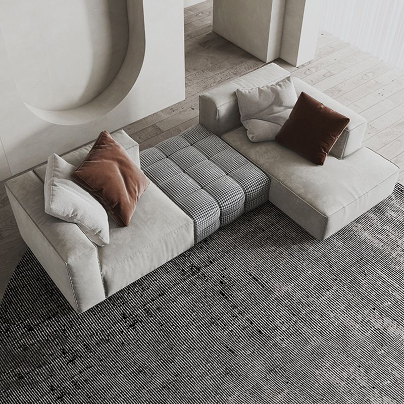 Cojín de brazo cuadrado Sala de estar de terciopelo de terciopelo y chaise